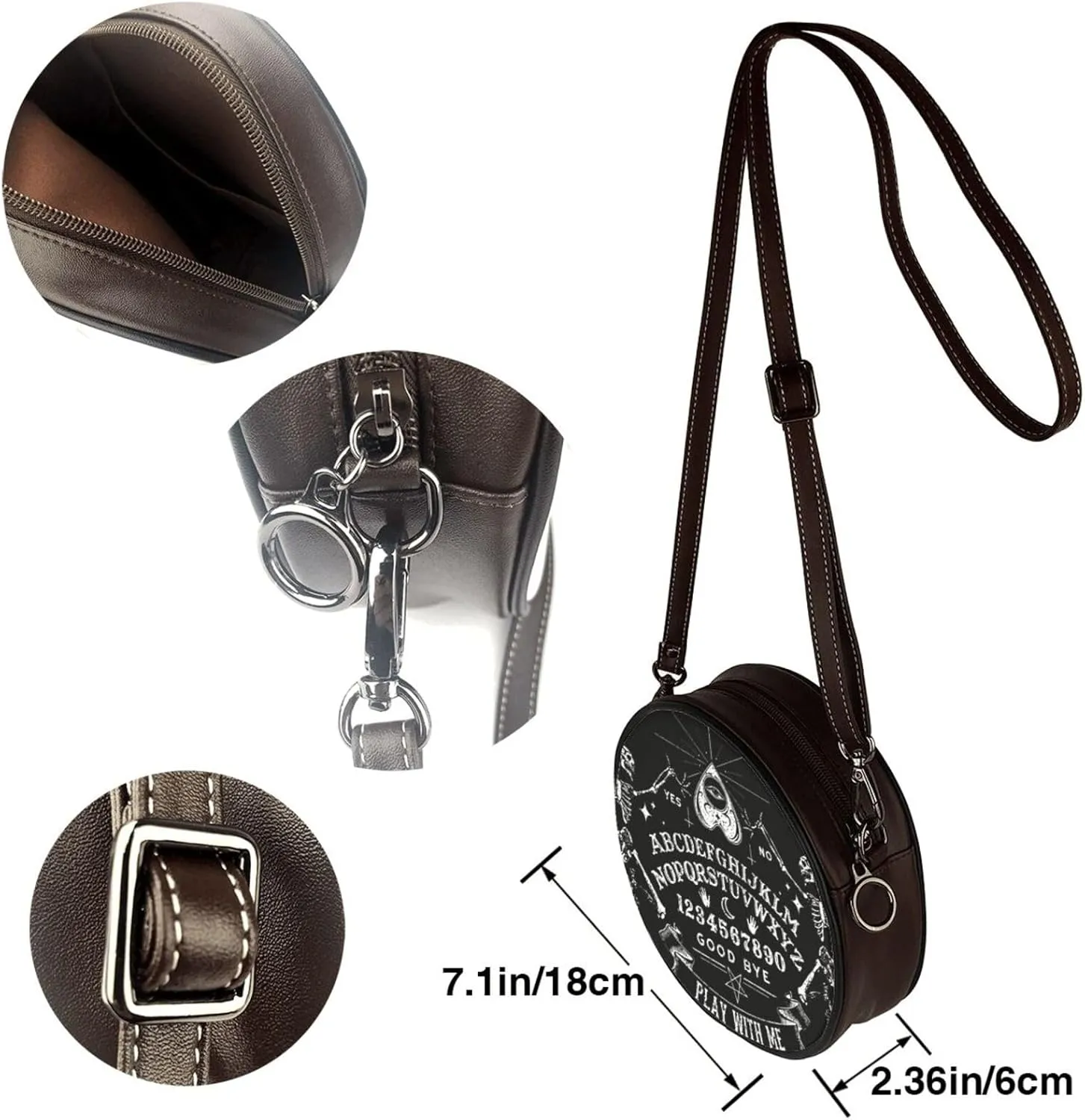 Stylish Handbags Purse Sleek Crossbody Bag with Top Zipper