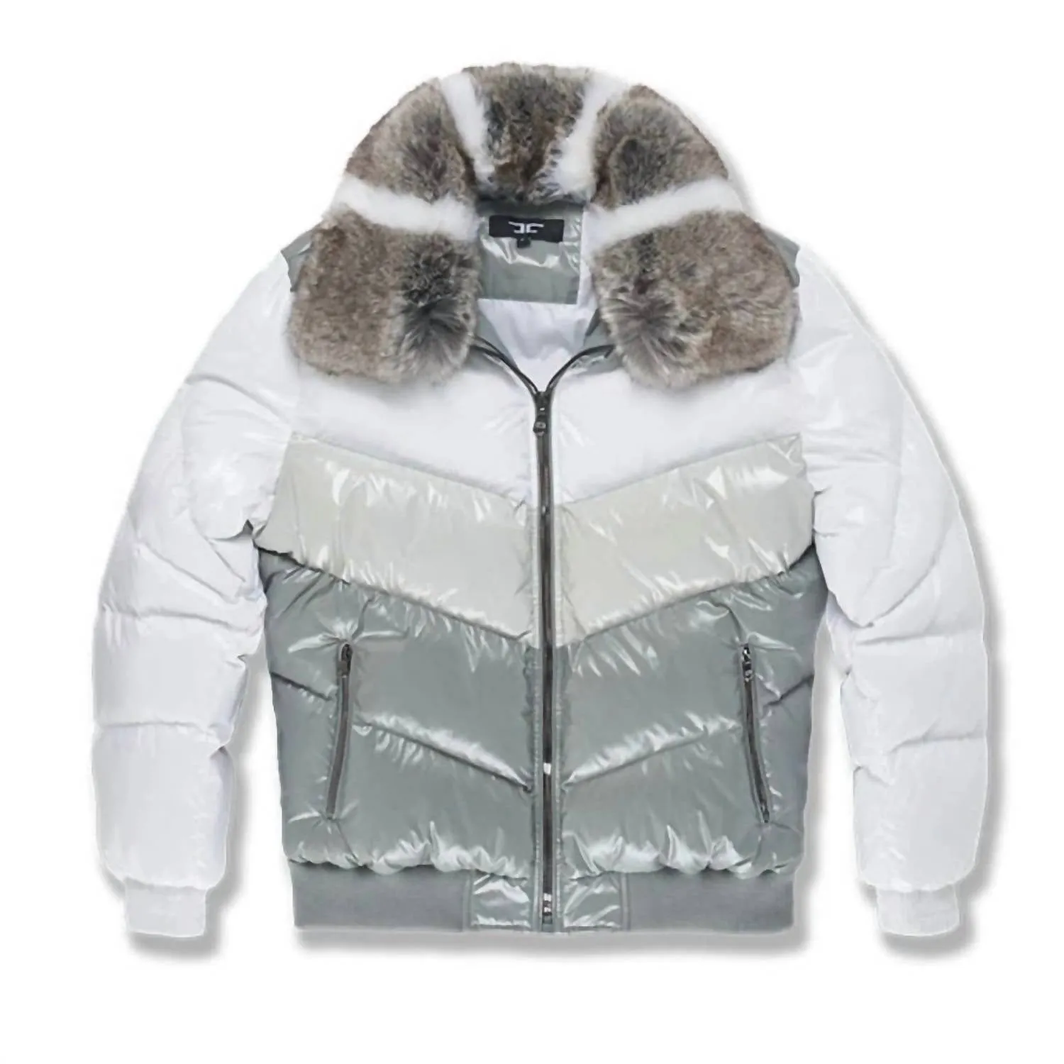 Sugar Hill Nylon Puffer Jacket In Arctic White