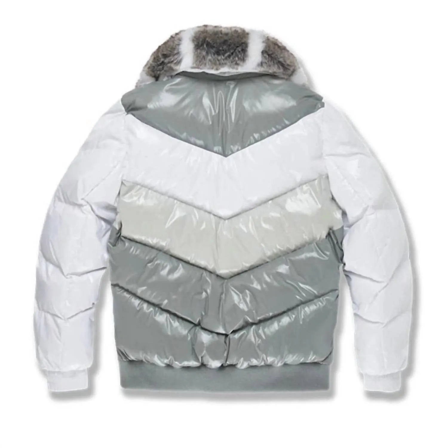 Sugar Hill Nylon Puffer Jacket In Arctic White