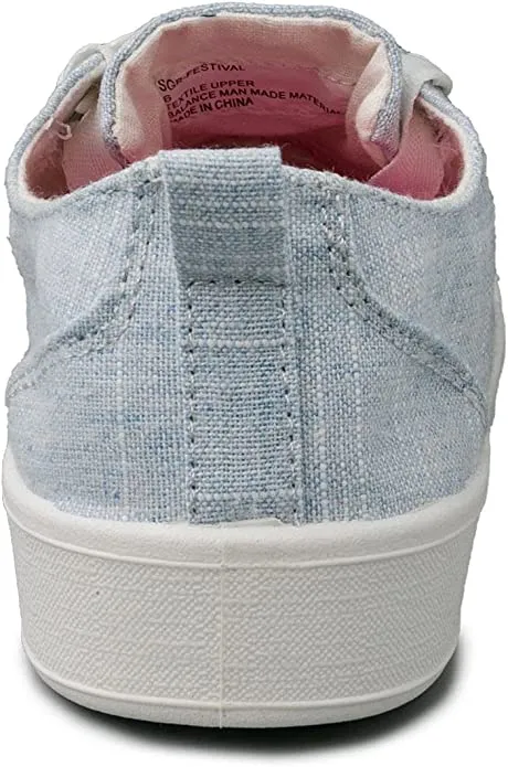 Sugar Womens Canvas Shoes - Low Top Sneakers for Women - Casual Lace Up Walking Shoes for Women with Fashionable Cute Design - Festival 8 Light Blue