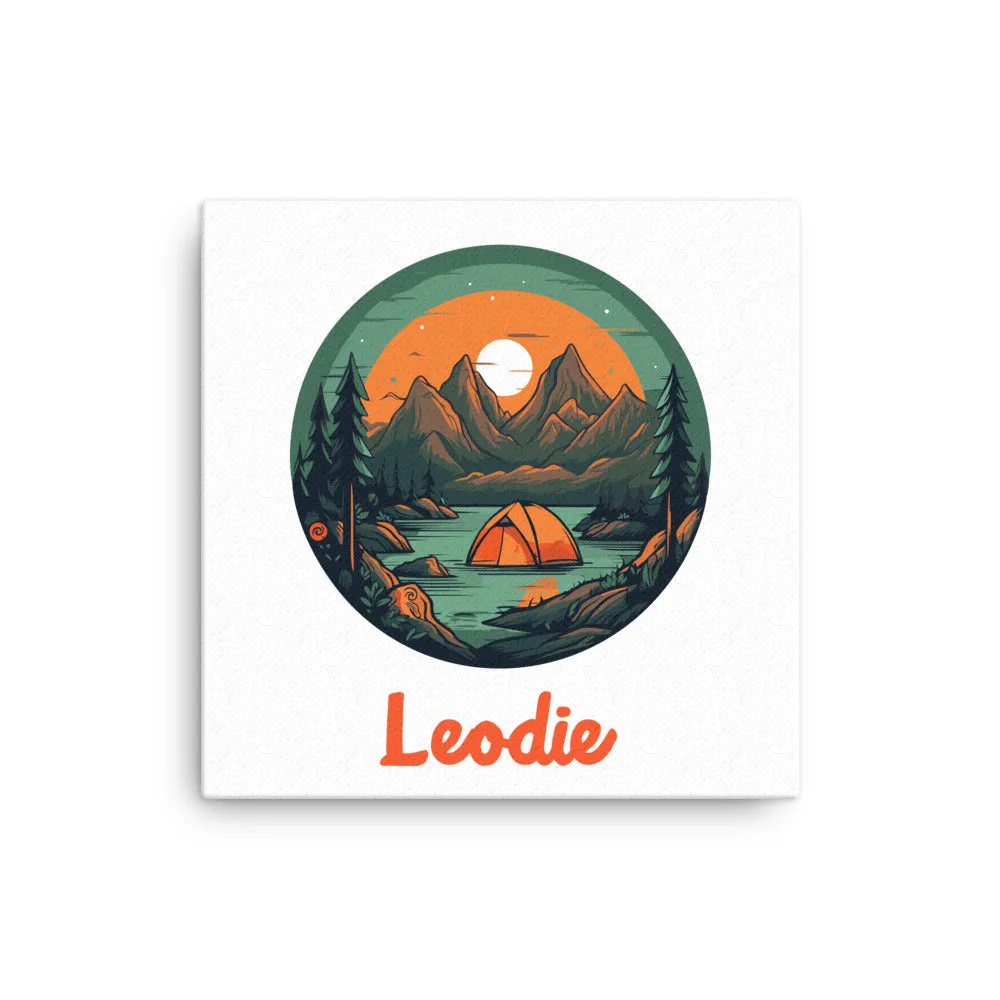 Sunset Camping Thin Canvas Print