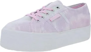 Superga Womens 2790 Fantasy Canvas Low Top Sneakers Pink 7 Medium (B,M)