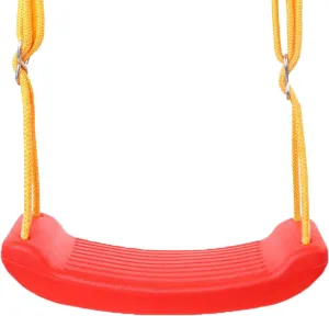 Swing Seat, Reusable Detachable Kid Outdoor Plastic Swing Seat, Kids Safety Playground Swing Seat Replacement, Anti Skid Buckle Adjustable Tear Resistant Rope Children Seat Swing for Park Outdoor(Red)