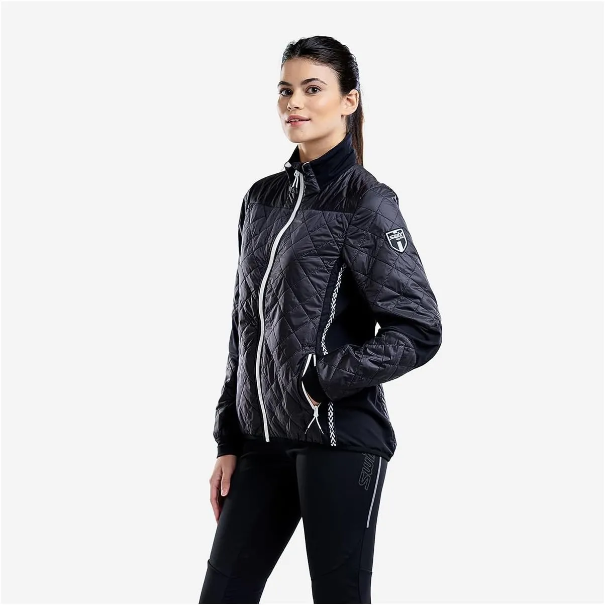 Swix Women's Active Athletic Outdoor Skiing Durable Comfortable Insulated Mayen Quilted Jacket