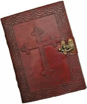 SZCO Supplies Cross Leather Journal with Lock