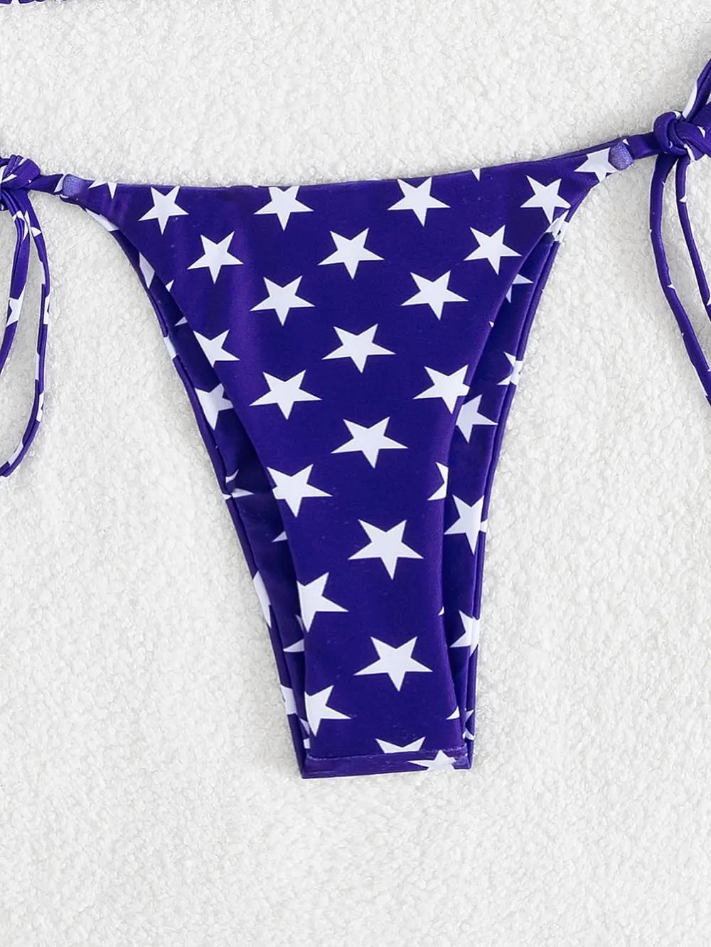 Tainehs Women's Sexy Halter Thong Bikini Tie Two Sides Bottom Triangle Bikini Swimsuits
