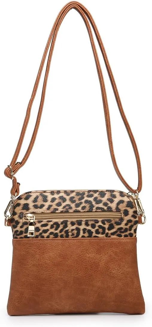 Tara Vegan Leather Crossbody Bags Wristlet Wallets Clutch Purses Shoulder Handbag with Tassel Zippers for Women