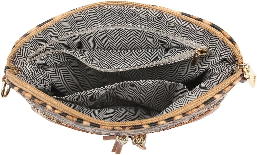 Tara Vegan Leather Crossbody Bags Wristlet Wallets Clutch Purses Shoulder Handbag with Tassel Zippers for Women
