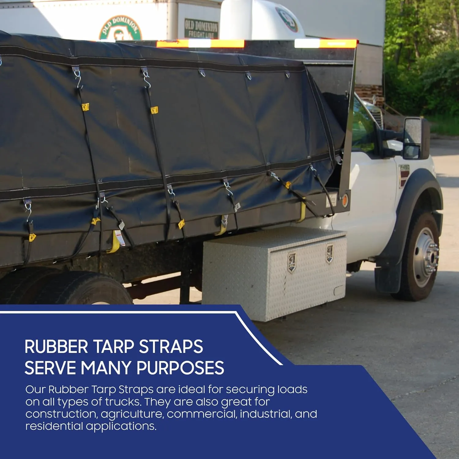 Tarps Now 15” EPDM Rubber Tarp Straps, (15 inches) - Heavy Duty Rubber Cords Bungee Straps with S Hooks for Securing Tarps, Canvas, Camping, Canopy, Cargo and Scaffolding - Black, 50 Pieces
