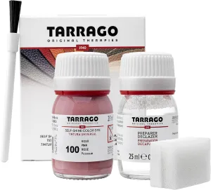 Tarrago Leather Dye Kit with Deglazer and Applicator - Restore & Recolor Shoes, Boots, Purses, Wallets, Jackets, and Furniture - Rich Pigment - 25mL