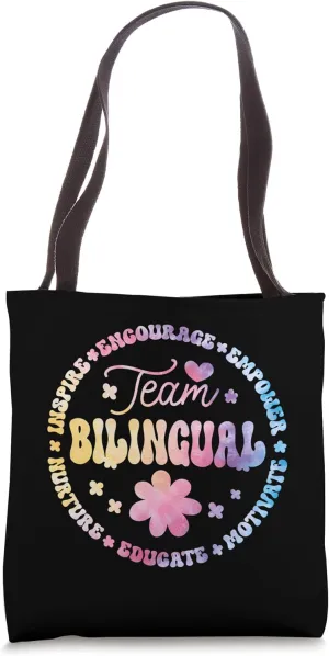 Team Bilingual Bilingues Language Teacher Back to School Tote Bag