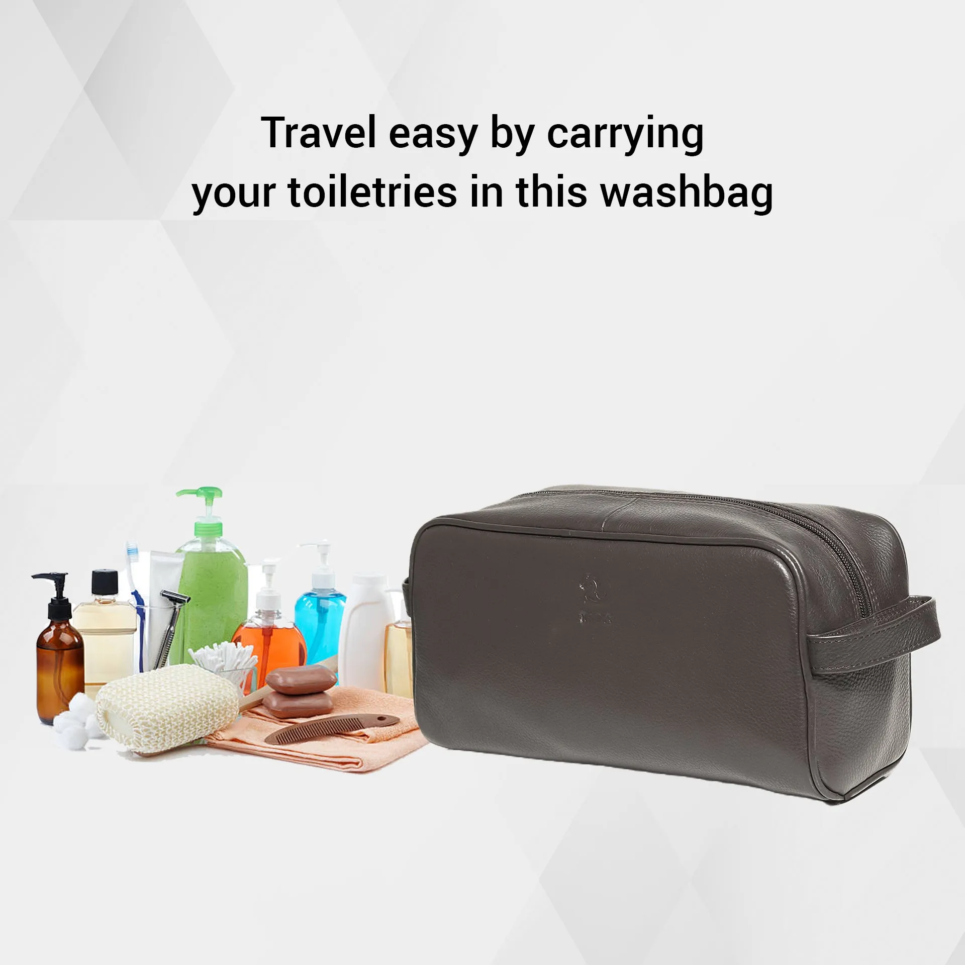 Ted A Travel-Ready Leather Wash Kit