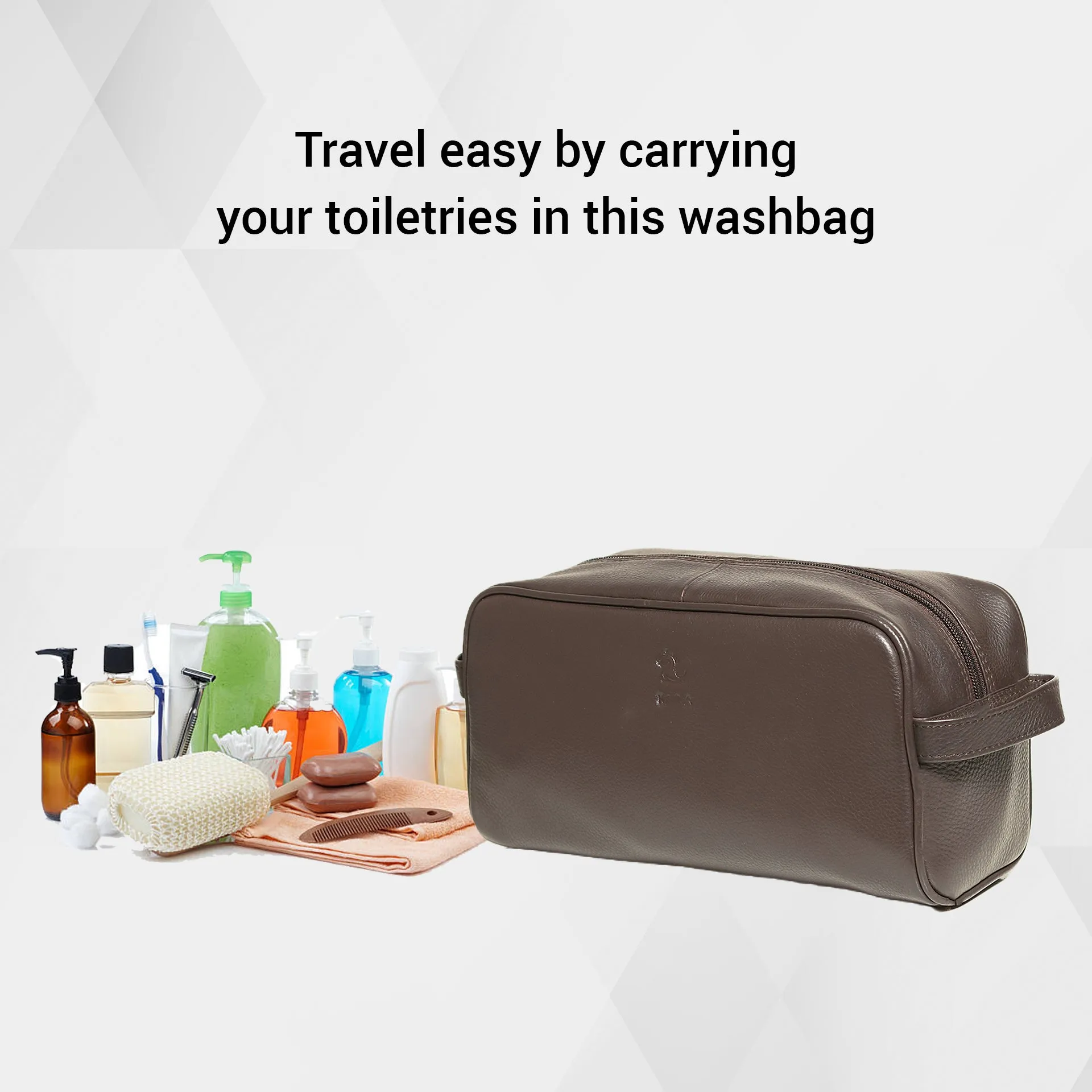 Ted A Travel-Ready Leather Wash Kit