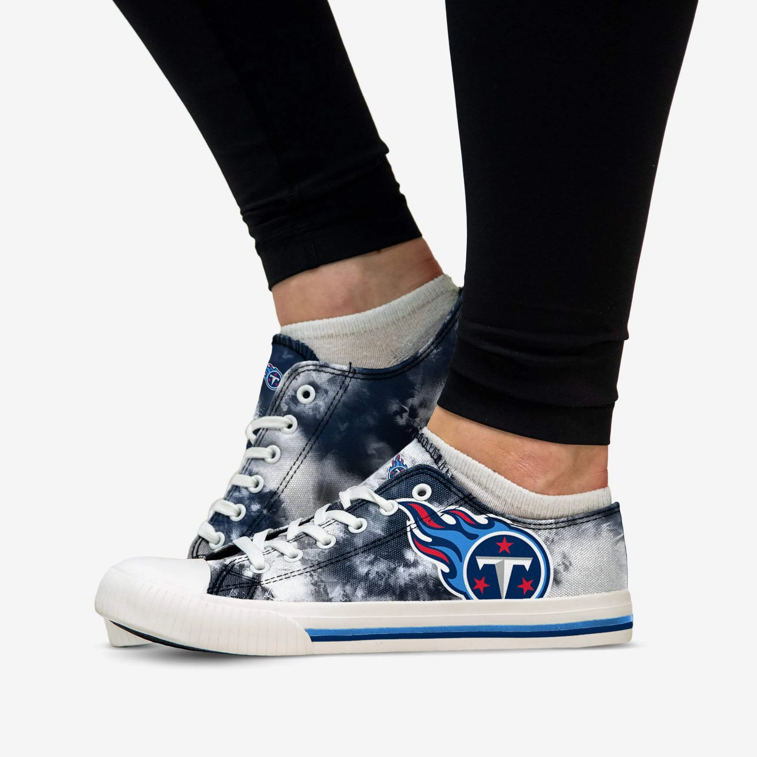 Tennessee Titans Womens Low Top Tie-Dye Canvas Shoe