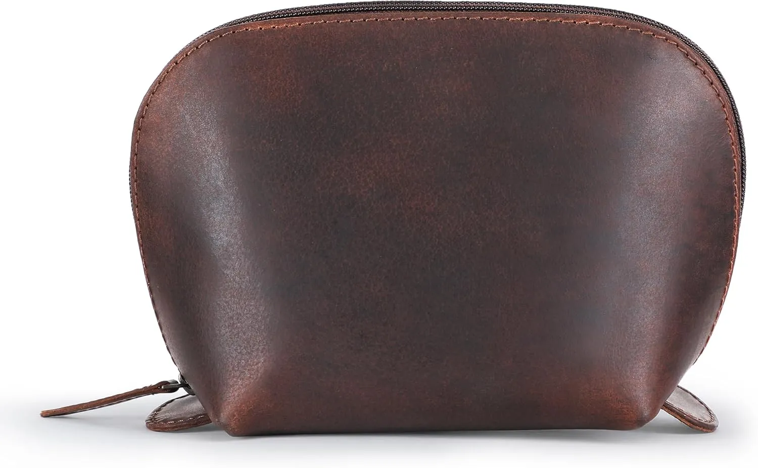 The Antiq Leather Cosmetic Bags Make Up Bags for Women - Handmade Makeup Case Small Makeup Bags Jewelry Coin Pouch, Toiletry Bag for Men, Travel Cosmetic Pouch For Purse Brown