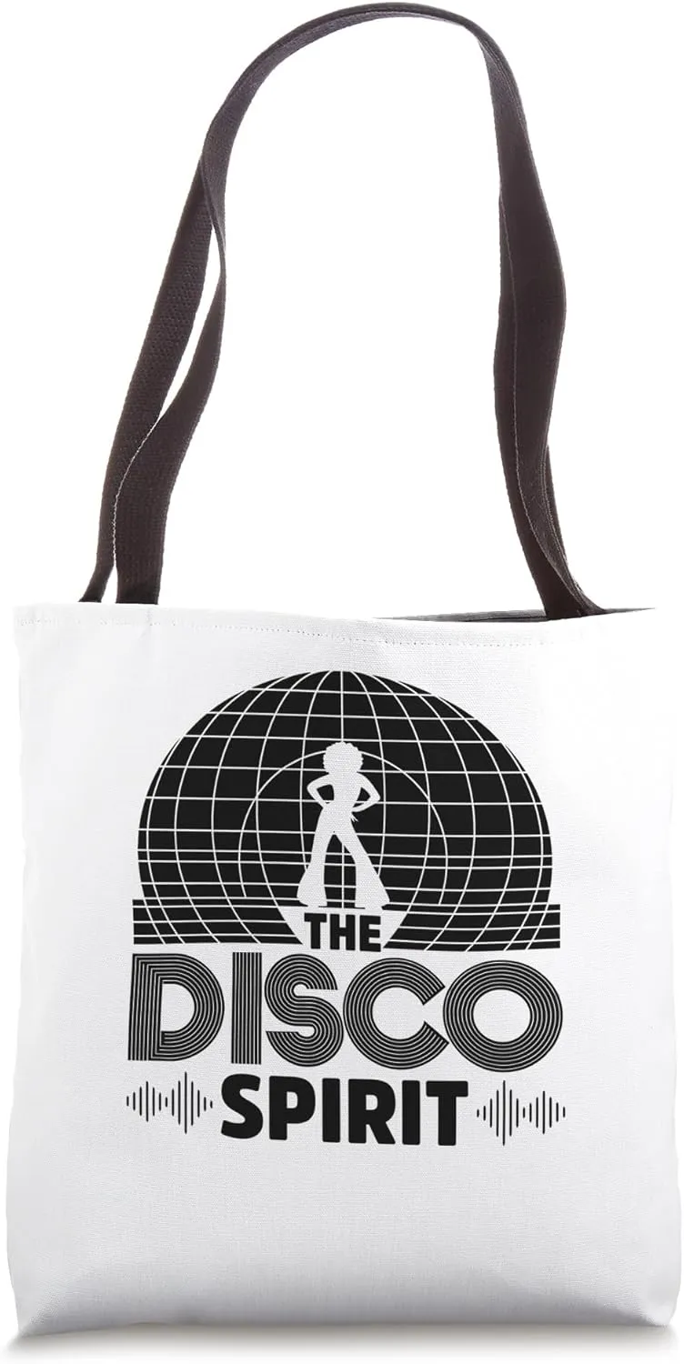 The Disco Spirit Vintage 70’s Dancing Retro Dance Music Tote Bag