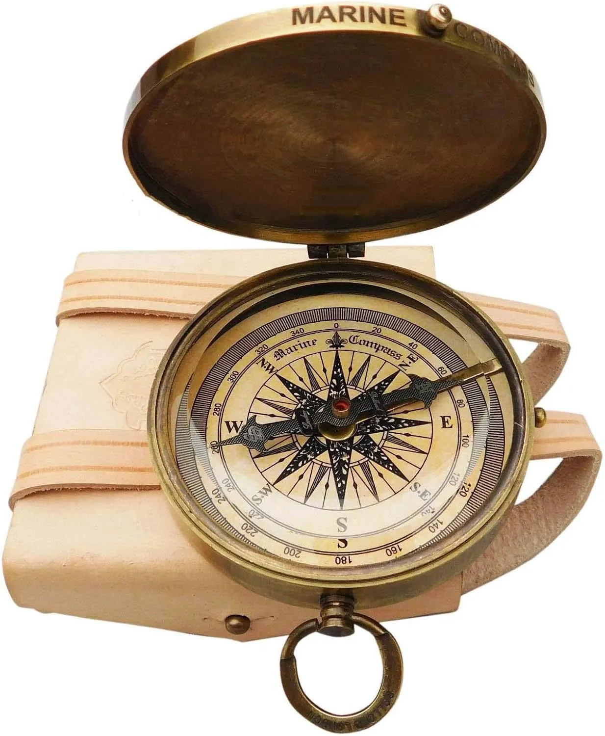 The Robert Frost Engraved Poem Compass for Dad Gift, for Him Gift, for Any Occasion Gift Magnetic Brass Compass with Case