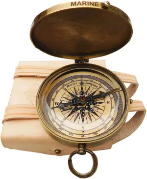 The Robert Frost Engraved Poem Compass for Dad Gift, for Him Gift, for Any Occasion Gift Magnetic Brass Compass with Case