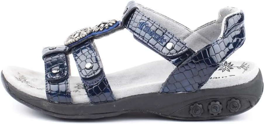 Therafit Charlotte Women's Embossed Jeweled Sandal for Plantar Fasciitis/Foot Pain
