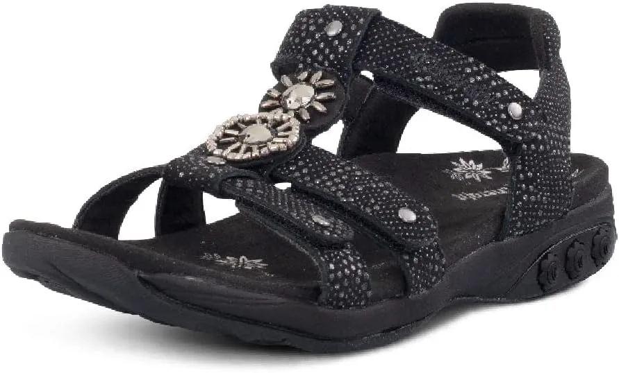 Therafit Charlotte Women's Embossed Jeweled Sandal for Plantar Fasciitis/Foot Pain