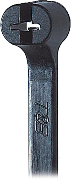 Thomas & Betts TY23MX Cable Tie 18lb 4" Ultraviolet Resistant Black Nylon with Stainless Steel Locking Device Bulk Pack (1000 Pack)
