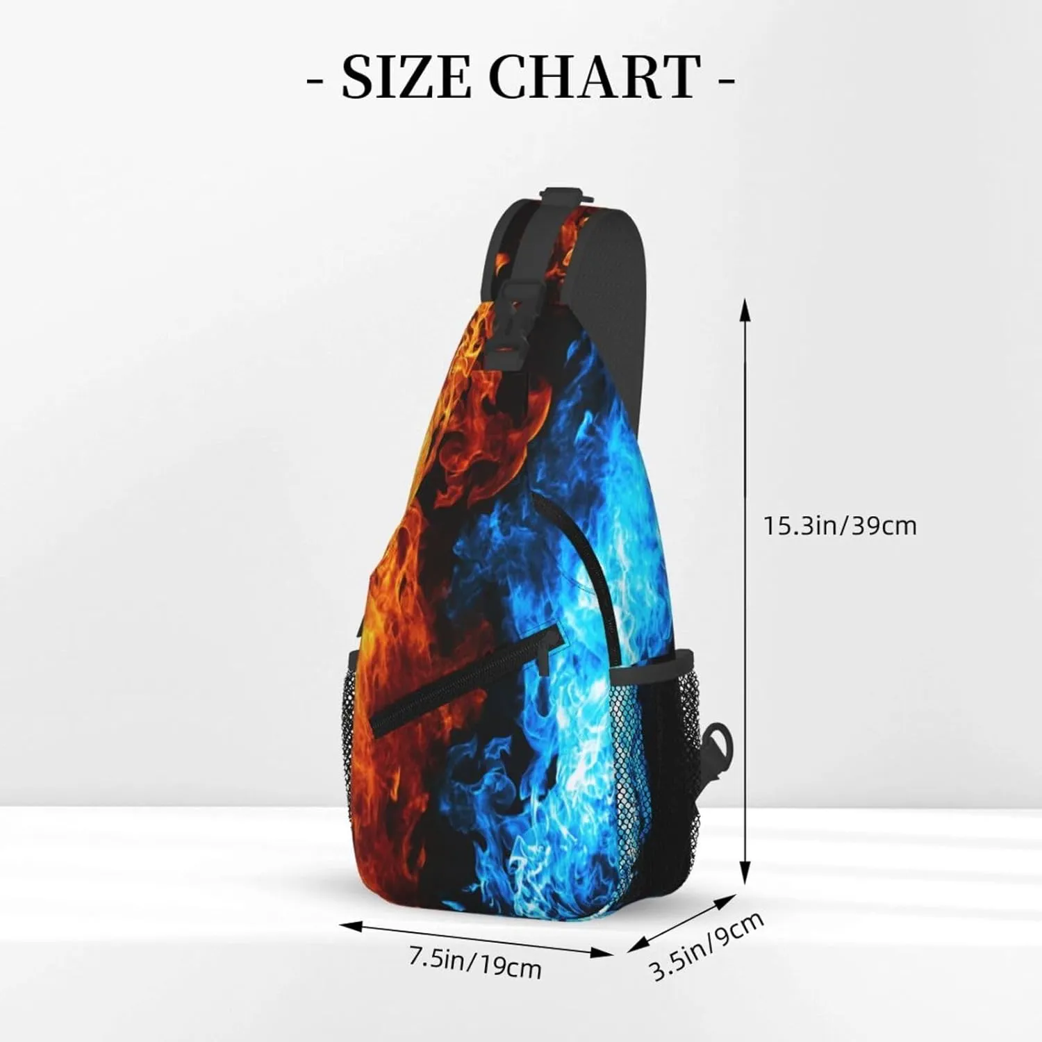 Tie-Dye-Blue-Purple-Psychedelic Chest Bags Crossbody Sling Bag Shoulder Bag Travel Hiking Daypack For Men Women