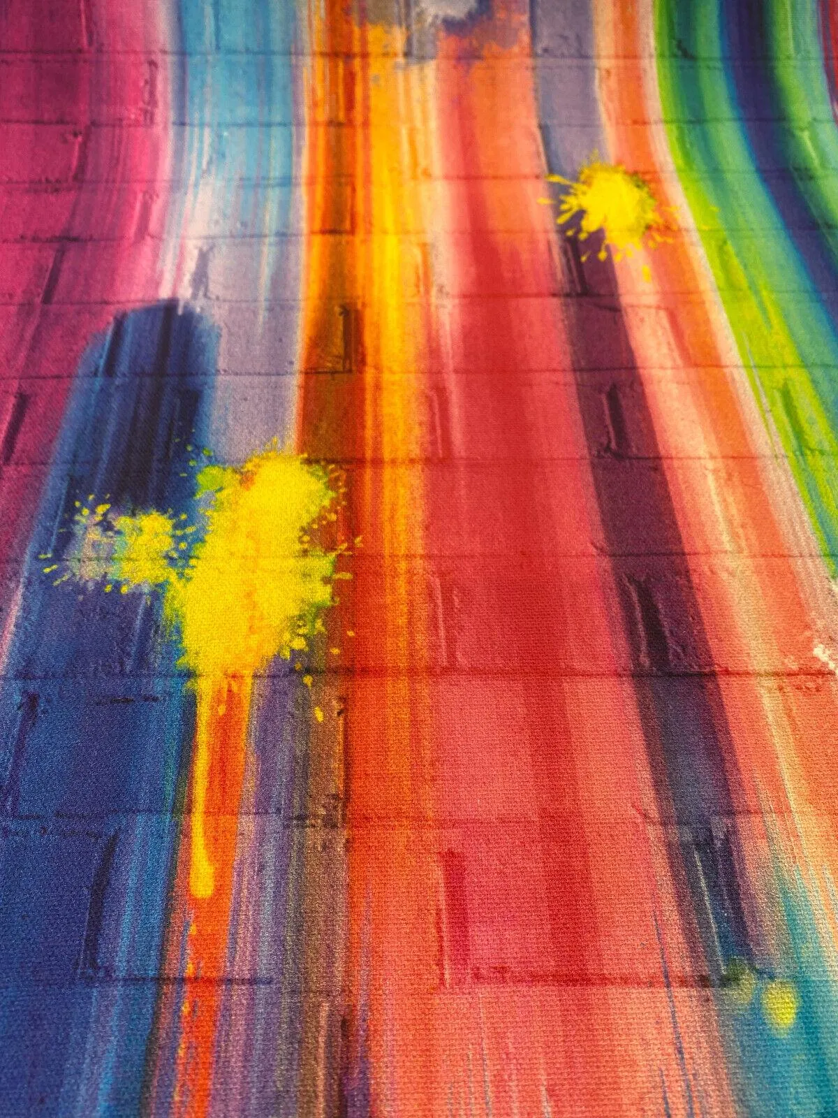 Tie Dye Brick Walls Pasadena Colorful Drapery Upholstery Fabric by the yard