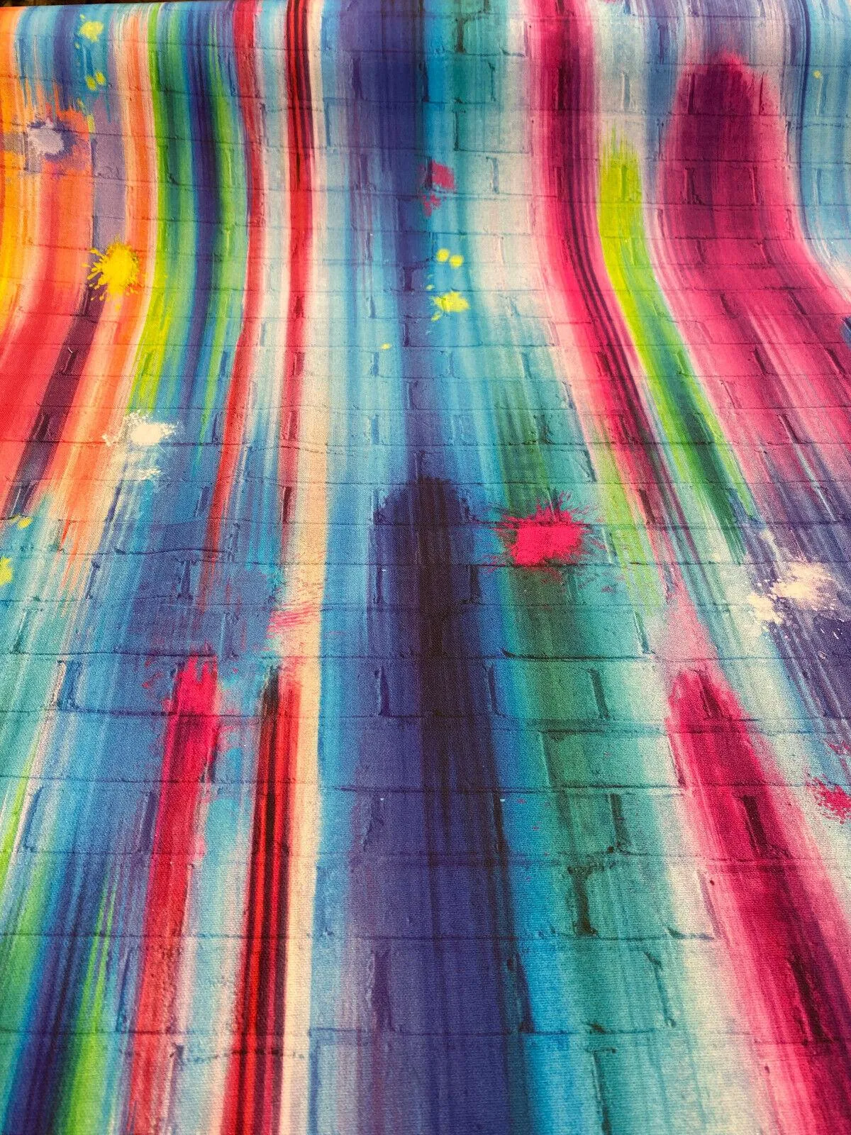 Tie Dye Brick Walls Pasadena Colorful Drapery Upholstery Fabric by the yard