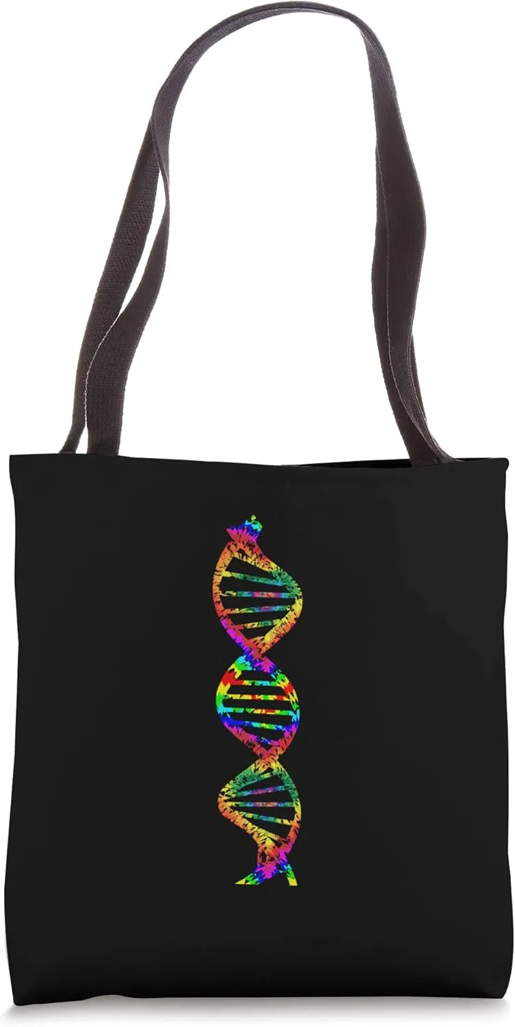 Tie Dye DNA Molecule Science Genetics Biologist Tote Bag