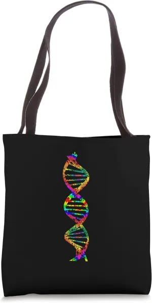 Tie Dye DNA Molecule Science Genetics Biologist Tote Bag