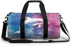 Tie Dye Dolphin Watercolor Gym Bag for Men Women Duffle Bags Travel Tote