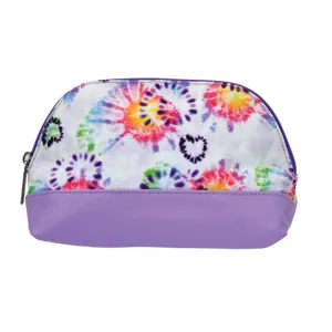 Tie Dye Heart Oval Cosmetic Bag