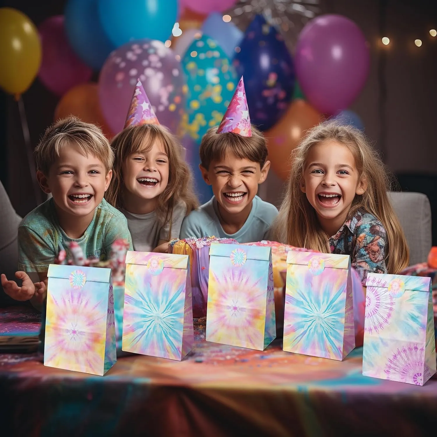 Tie Dye Party Favors - Goodie Bags for Kids' Birthday Parties