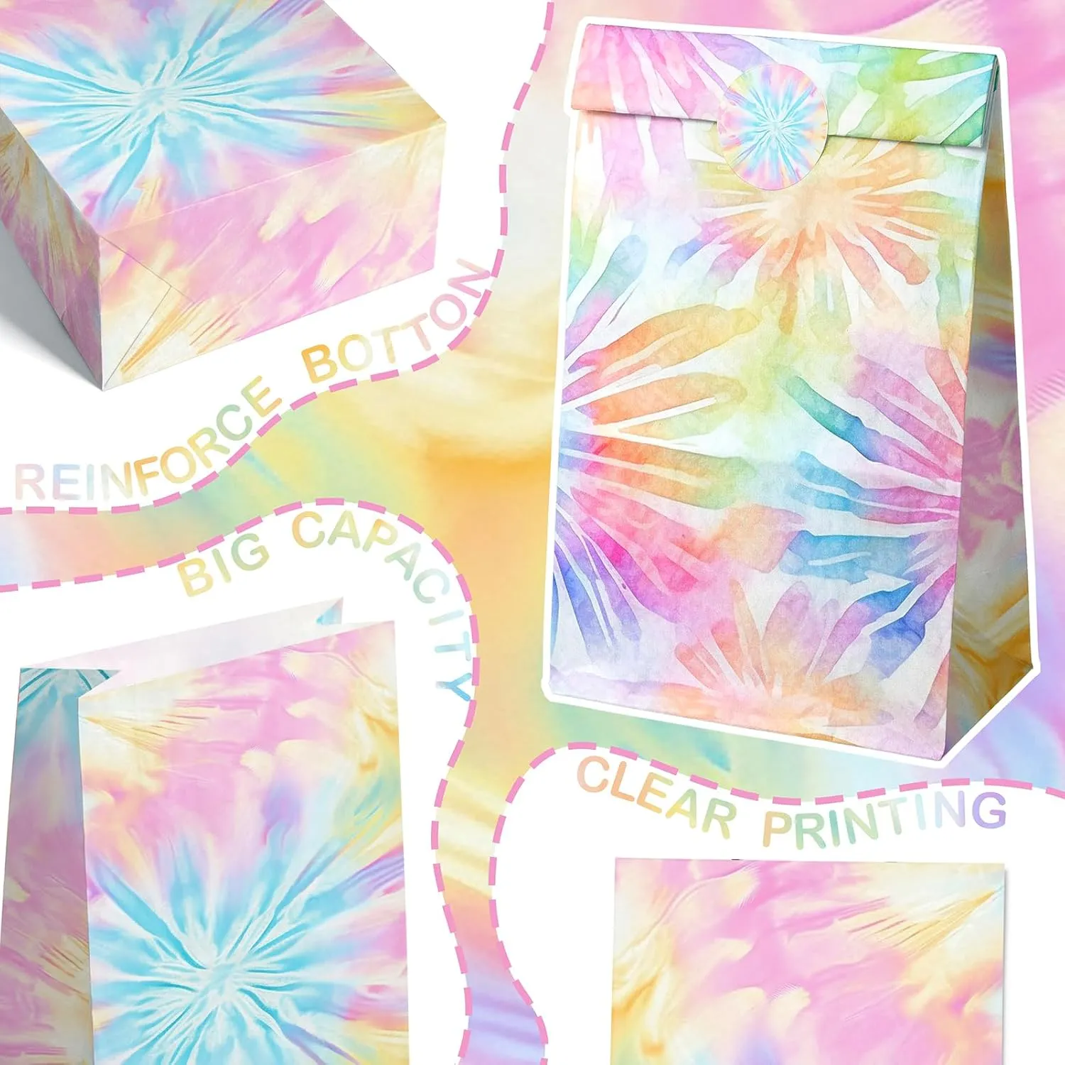 Tie Dye Party Favors - Goodie Bags for Kids' Birthday Parties
