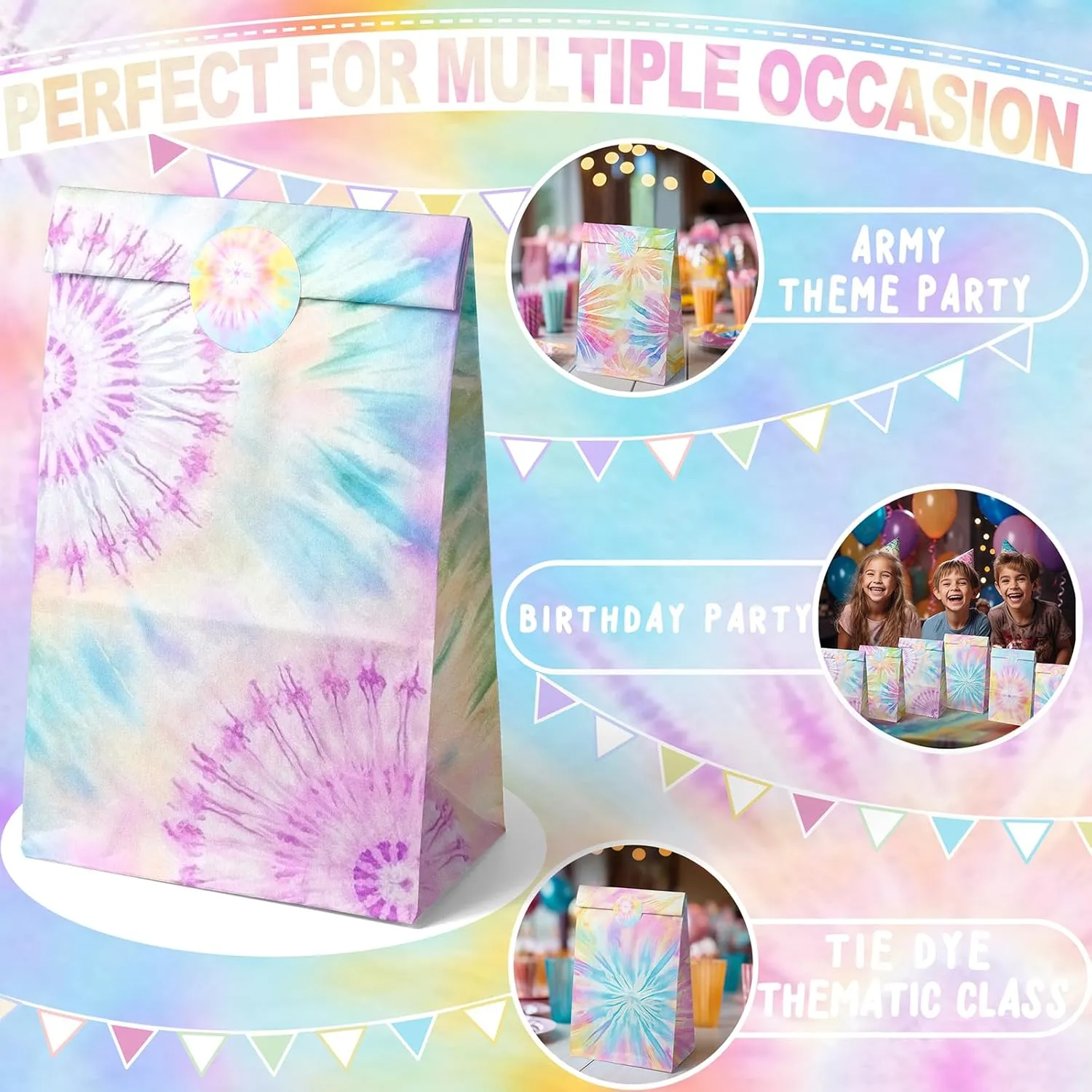 Tie Dye Party Favors - Goodie Bags for Kids' Birthday Parties