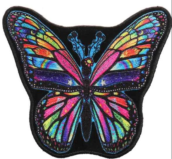 Tie Dye Rainbow Butterfly 4-Inch Patch - Wholesale