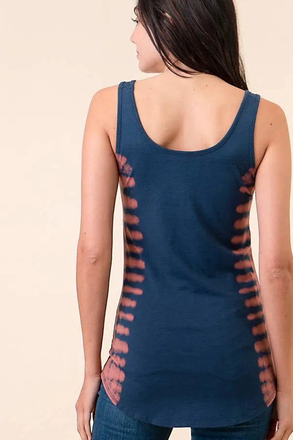 TIE DYE SLEEVELESS TANK TOP - D3001BSL