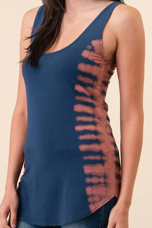 TIE DYE SLEEVELESS TANK TOP - D3001BSL