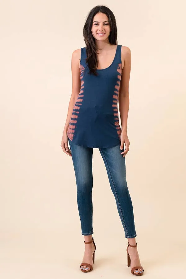TIE DYE SLEEVELESS TANK TOP - D3001BSL