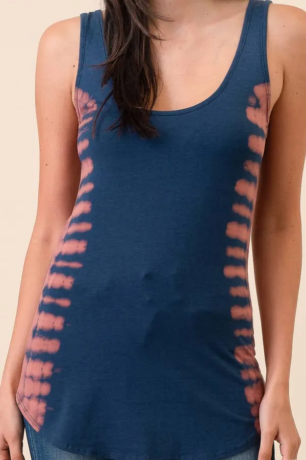 TIE DYE SLEEVELESS TANK TOP - D3001BSL