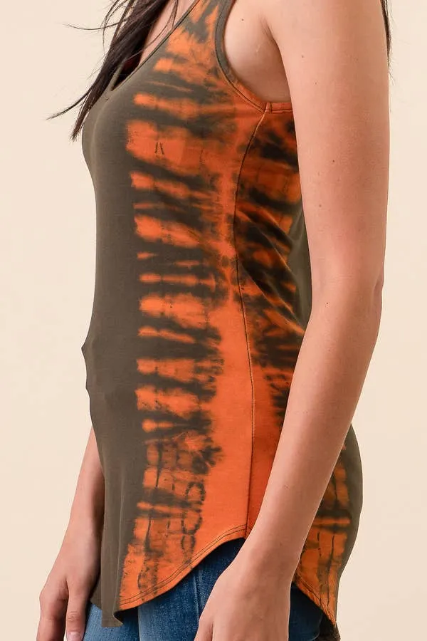TIE DYE SLEEVELESS TANK TOP - D3001BSL