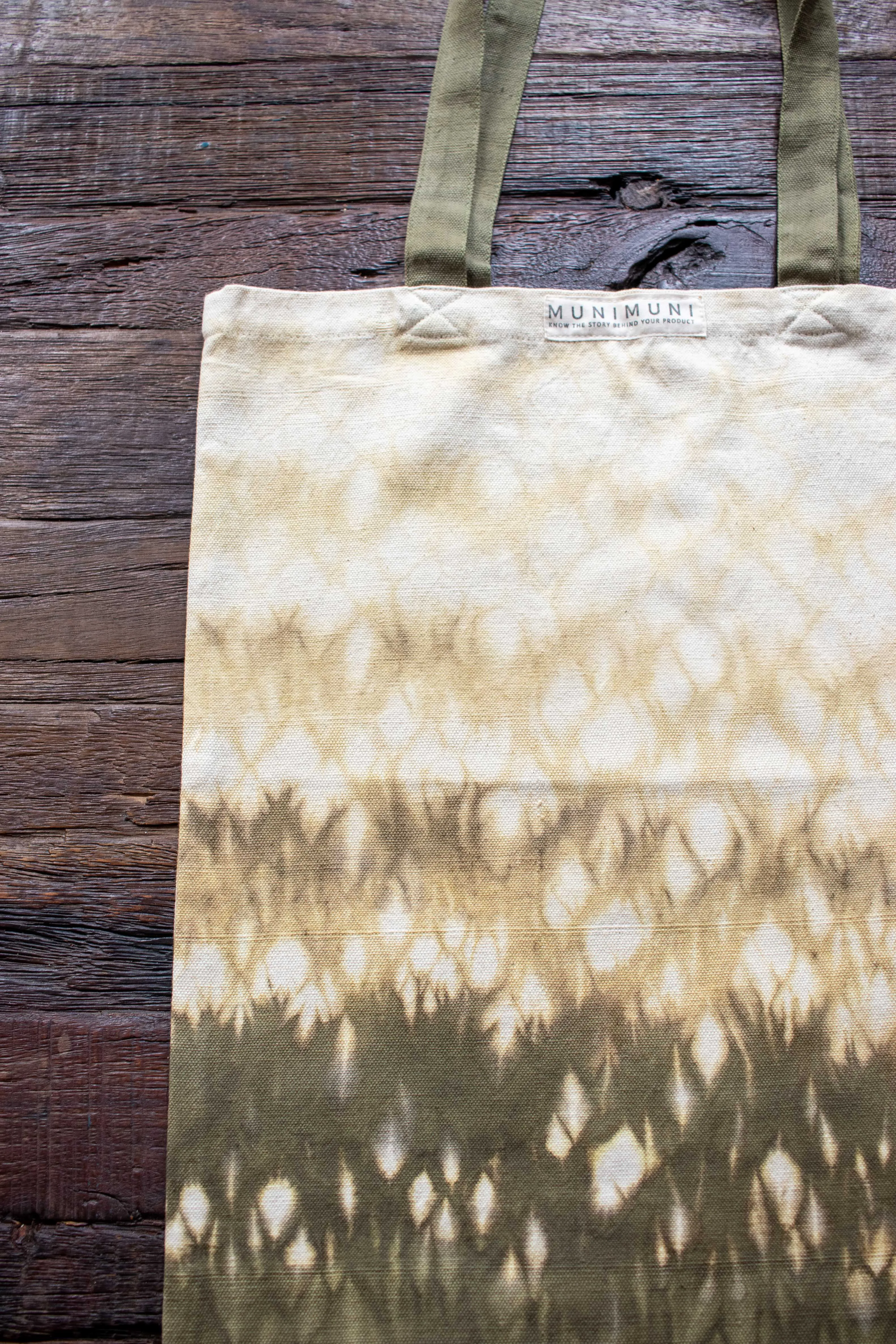 Tie Dye Tote Bag Small - Raindrop Green