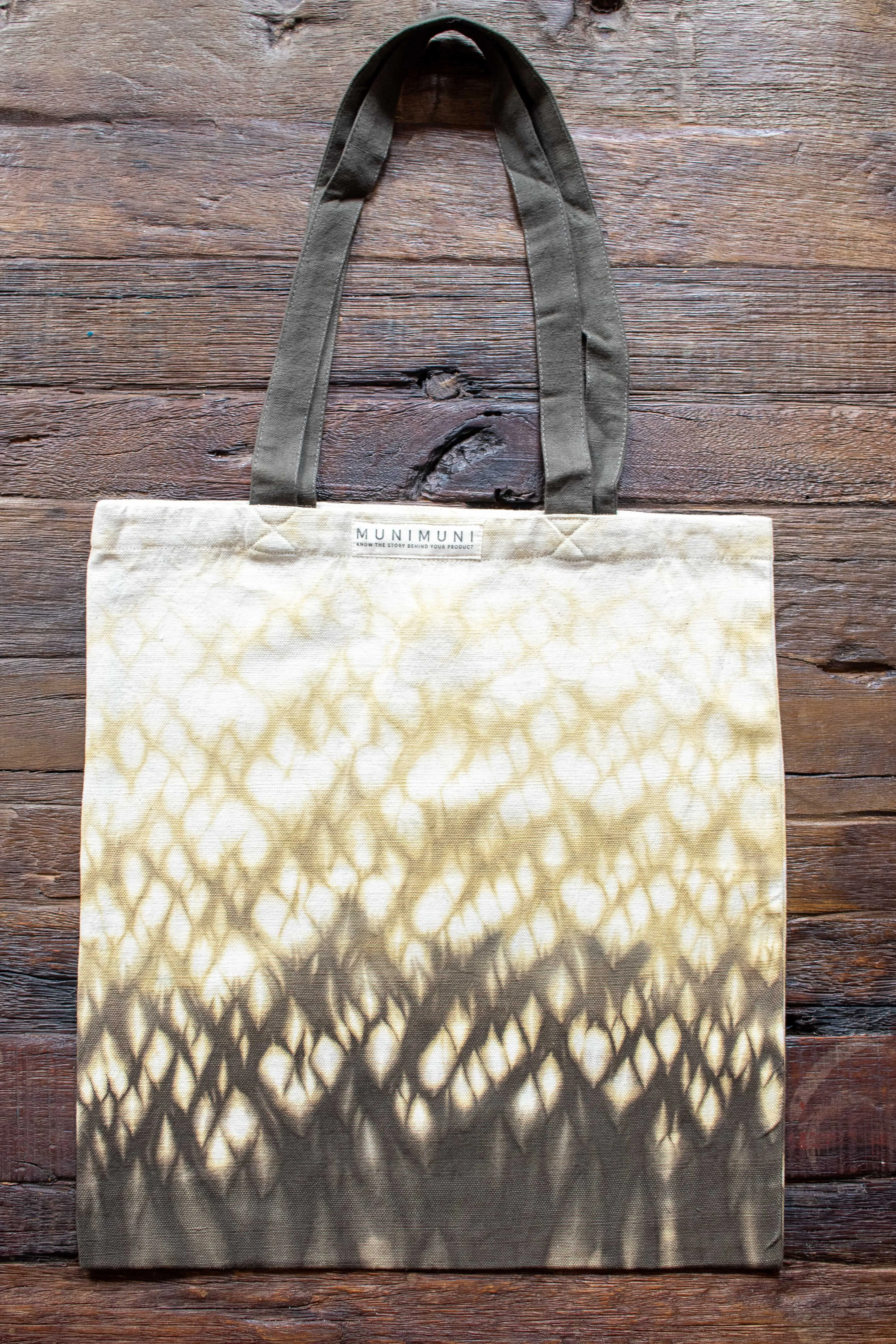 Tie Dye Tote Bag Small - Raindrop Green