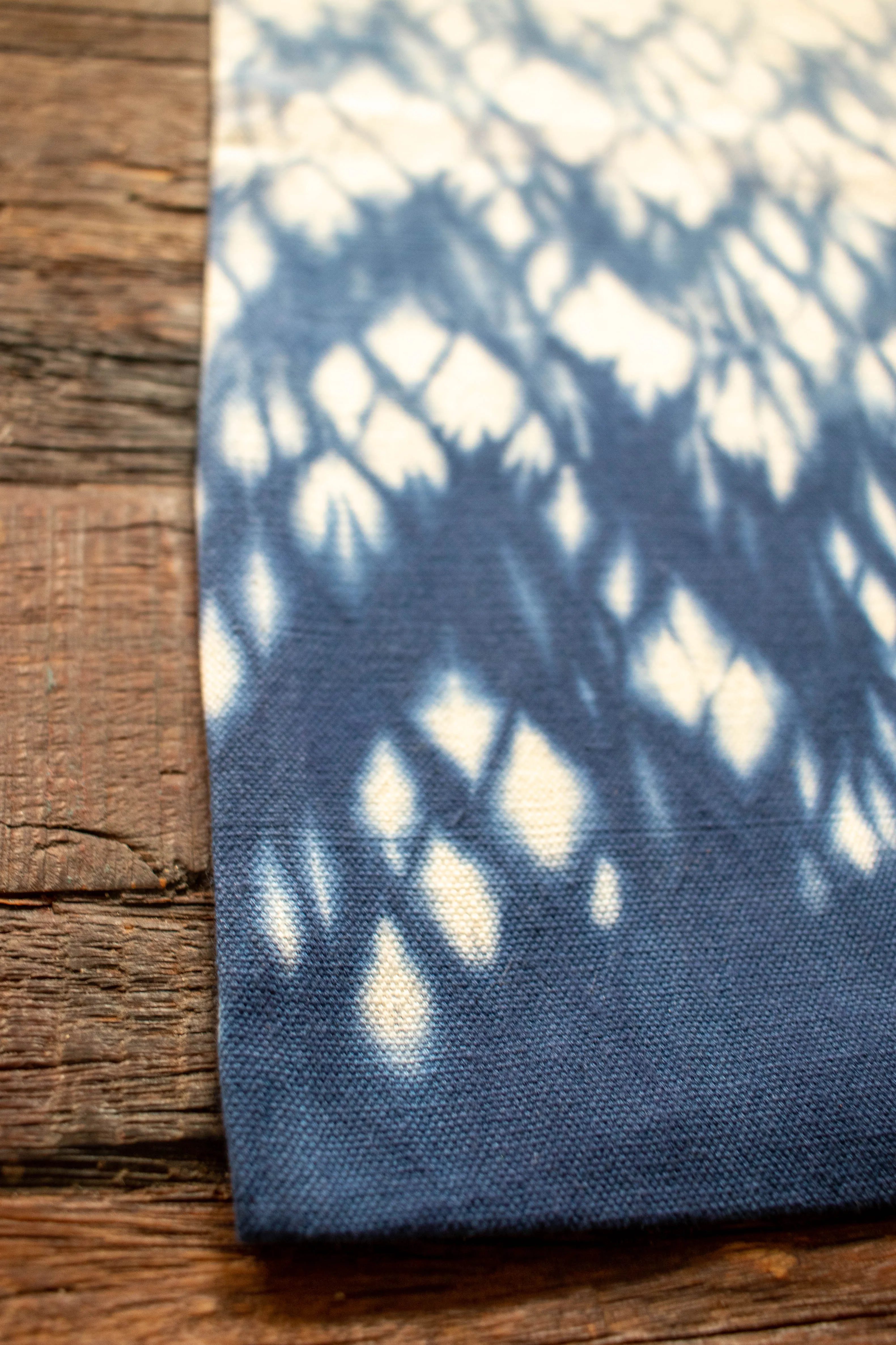 Tie Dye Tote Bag Small - Raindrop Indigo Blue