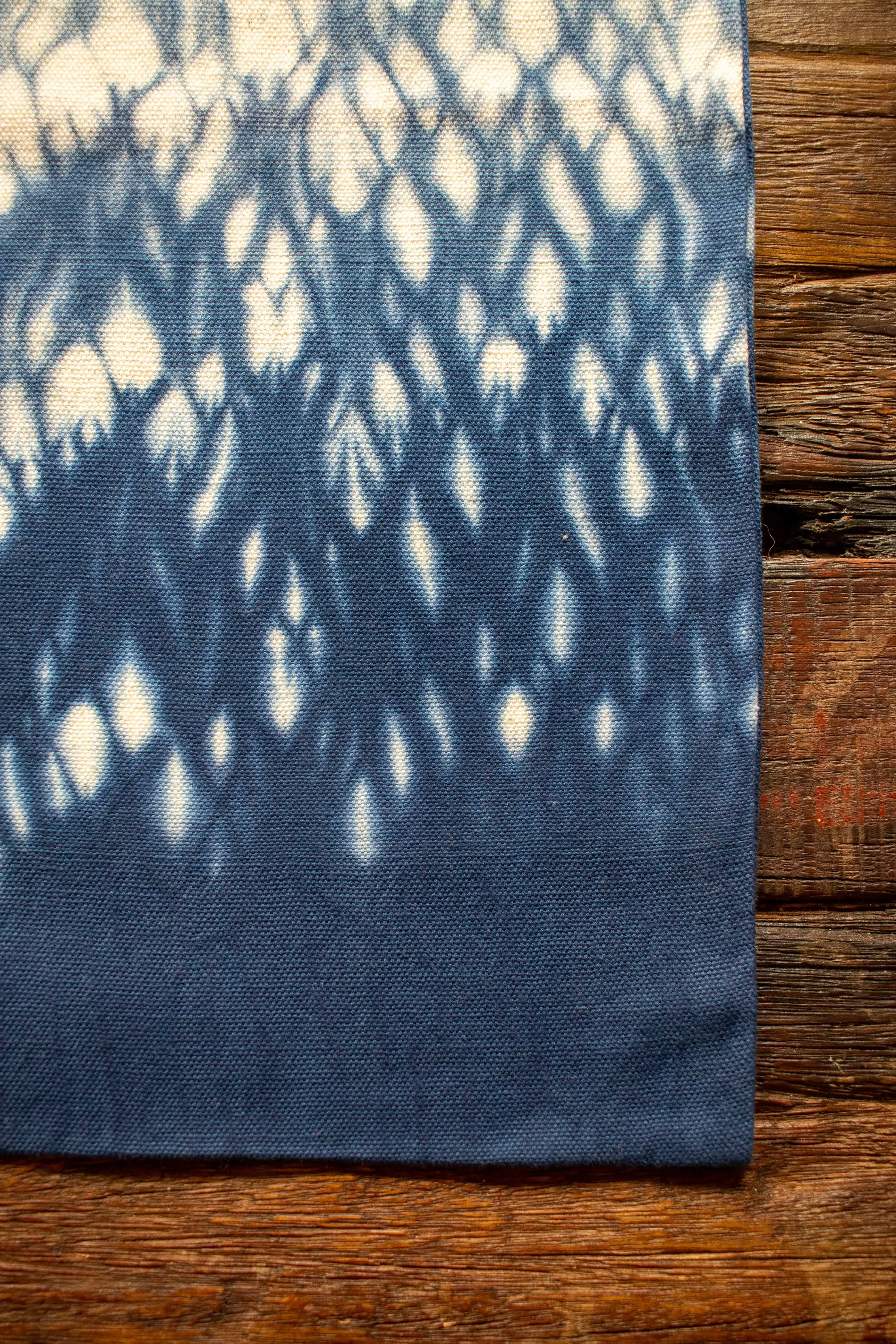 Tie Dye Tote Bag Small - Raindrop Indigo Blue