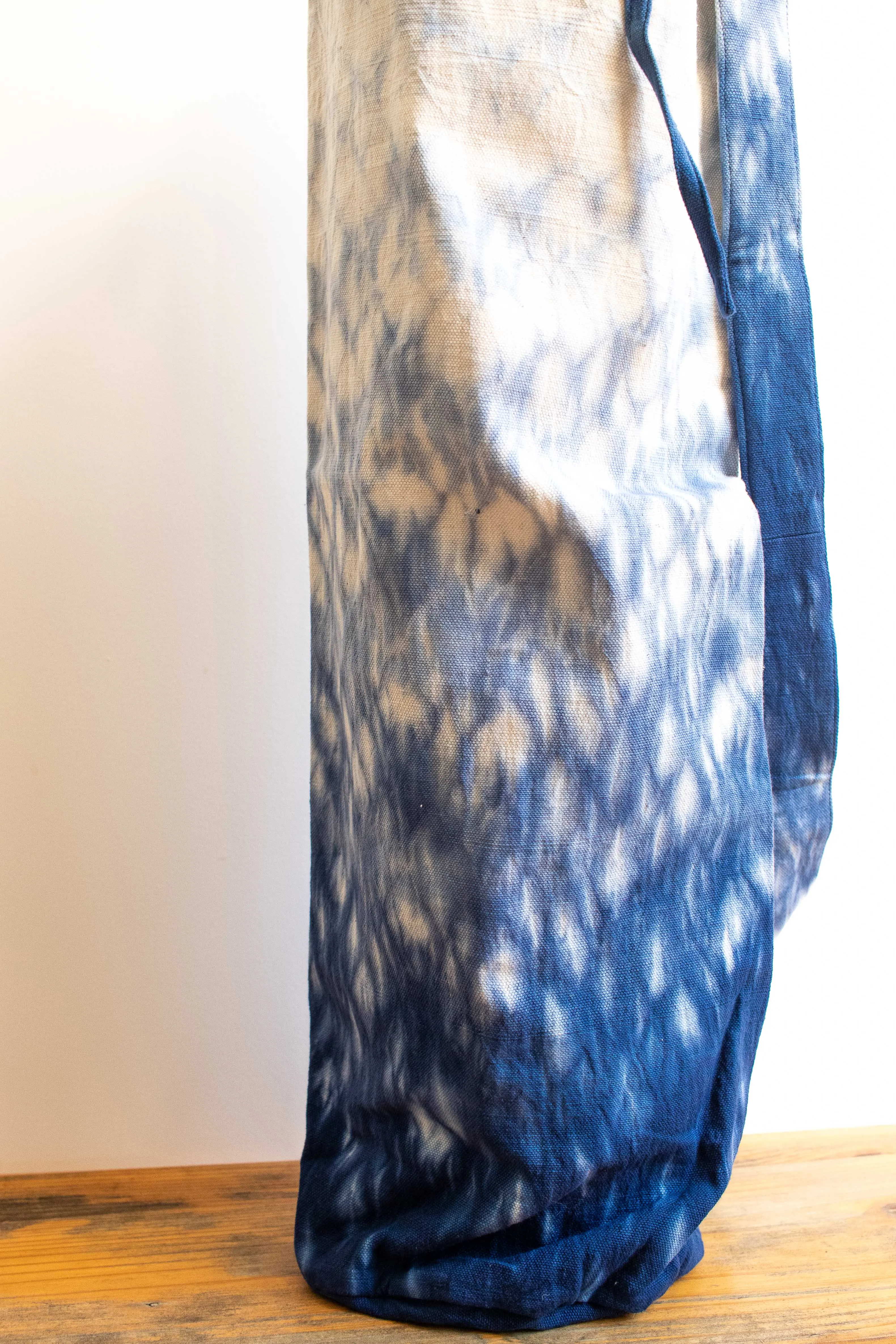 Tie Dye Yoga Mat Bag - Raindrop Indigo Blue
