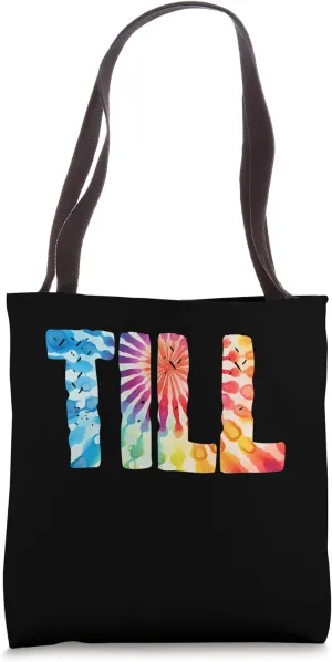 Till Tie Dye Color Burst Mens Name Tote Bag