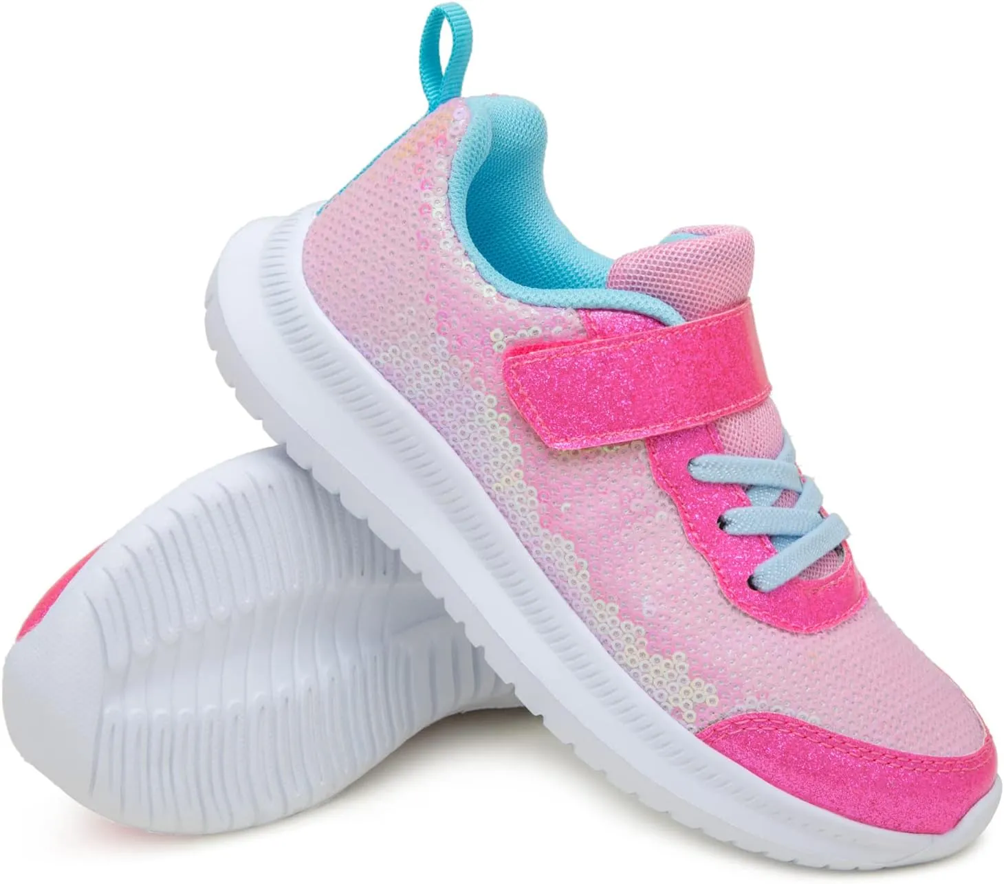 Toandon Toddler Kids Sneakers Sparkle Fashion Glitter Sequins Canvas Shoes