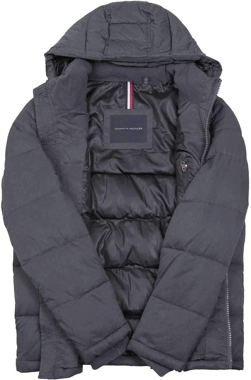 Tommy Hilfiger Men's Down Alternative Hooded Puffer Jacket (Standard and Big & Tall)
