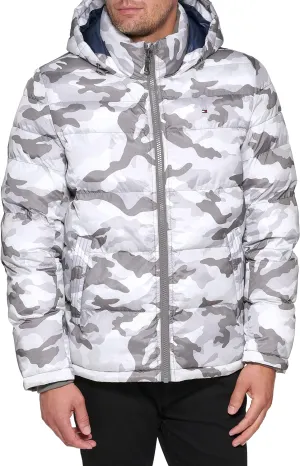 Tommy Hilfiger Men's Down Alternative Hooded Puffer Jacket (Standard and Big & Tall)